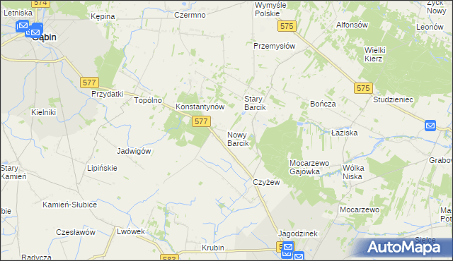 mapa Nowy Barcik, Nowy Barcik na mapie Targeo