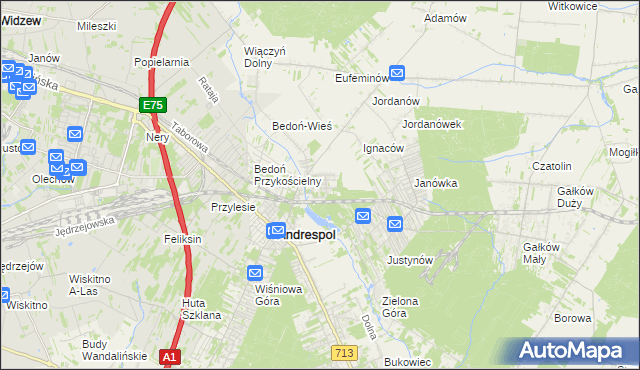 mapa Nowy Bedoń, Nowy Bedoń na mapie Targeo