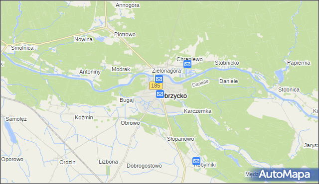 mapa Obrzycko, Obrzycko na mapie Targeo