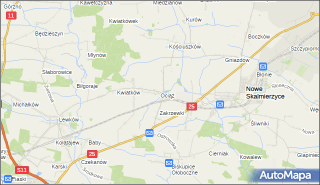 mapa Ociąż, Ociąż na mapie Targeo