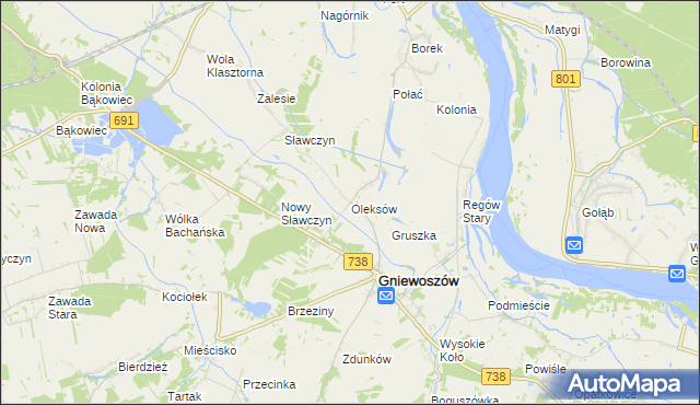 mapa Oleksów, Oleksów na mapie Targeo
