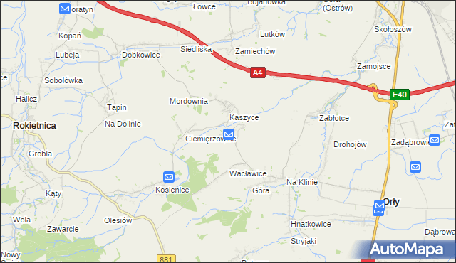 mapa Olszynka gmina Orły, Olszynka gmina Orły na mapie Targeo