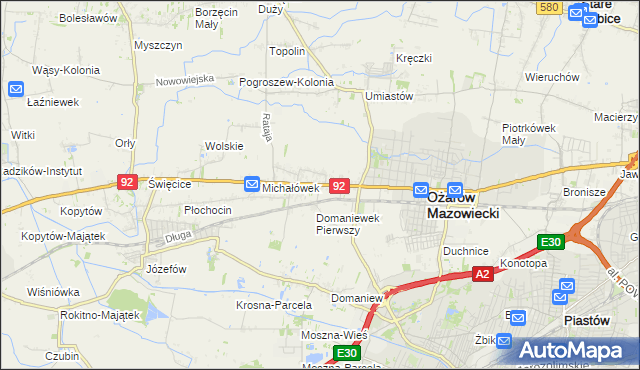 mapa Ołtarzew, Ołtarzew na mapie Targeo