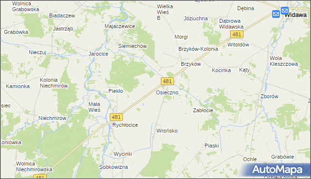 mapa Osieczno, Osieczno na mapie Targeo