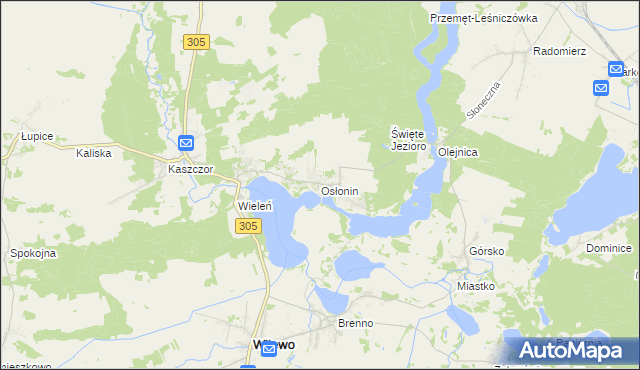 mapa Osłonin, Osłonin na mapie Targeo