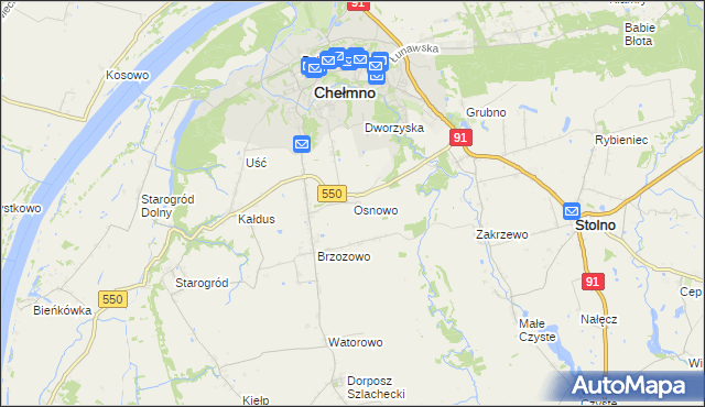 mapa Osnowo, Osnowo na mapie Targeo