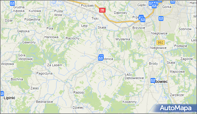 mapa Osobnica, Osobnica na mapie Targeo
