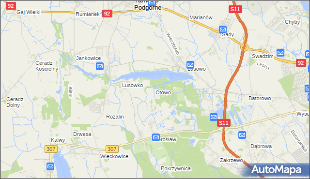 mapa Otowo, Otowo na mapie Targeo