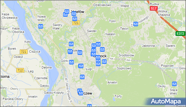 mapa Otwock, Otwock na mapie Targeo