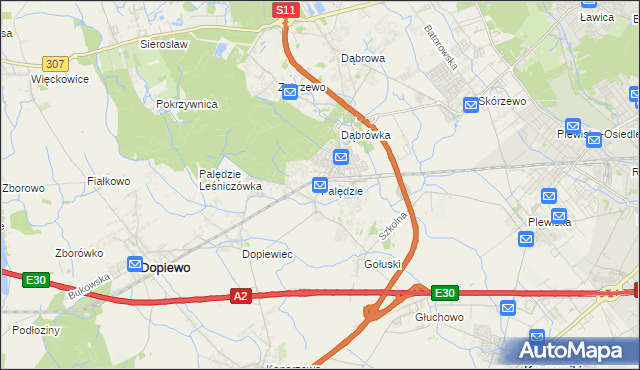 mapa Palędzie, Palędzie na mapie Targeo
