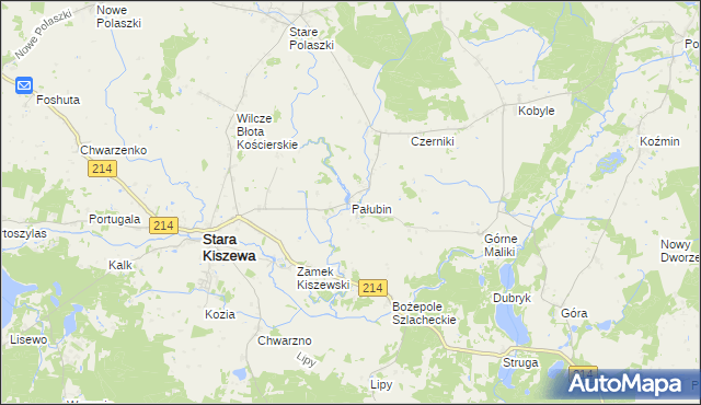 mapa Pałubin, Pałubin na mapie Targeo