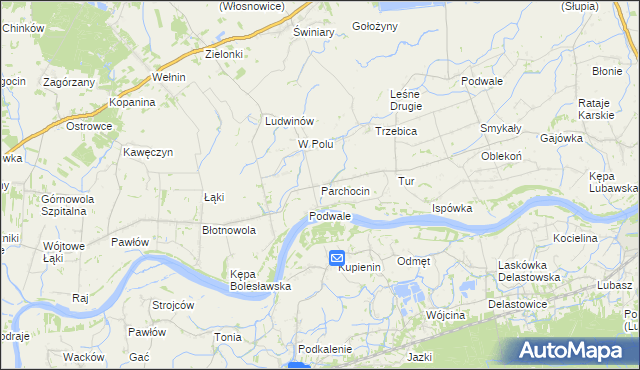 mapa Parchocin, Parchocin na mapie Targeo