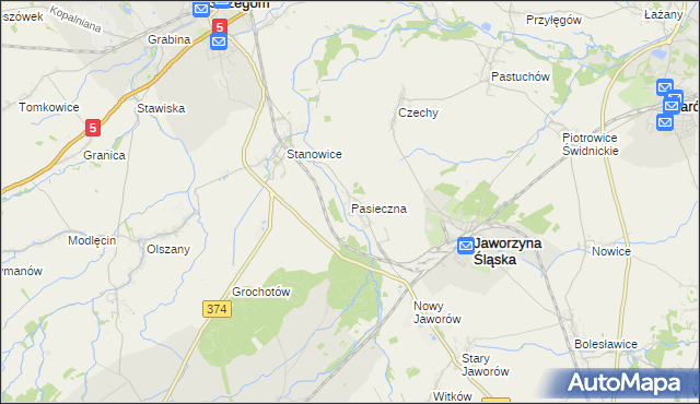 mapa Pasieczna, Pasieczna na mapie Targeo