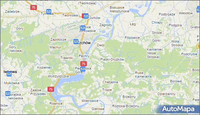 mapa Piaski-Drużków, Piaski-Drużków na mapie Targeo