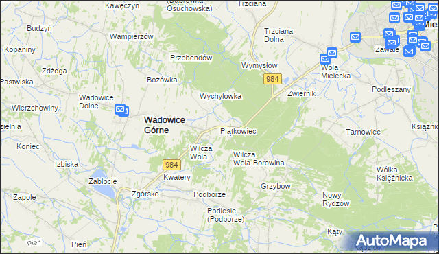 mapa Piątkowiec, Piątkowiec na mapie Targeo