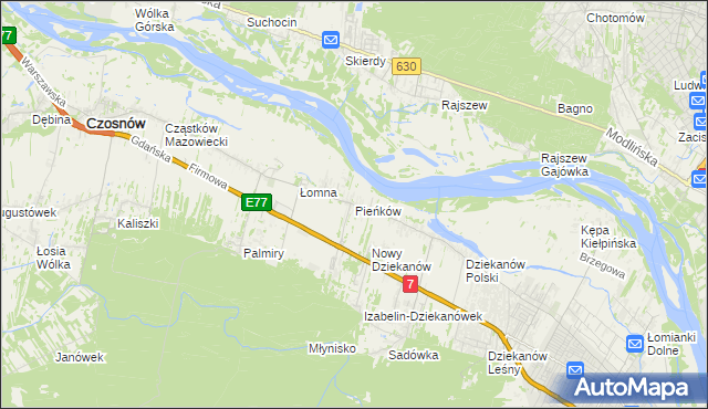 mapa Pieńków, Pieńków na mapie Targeo