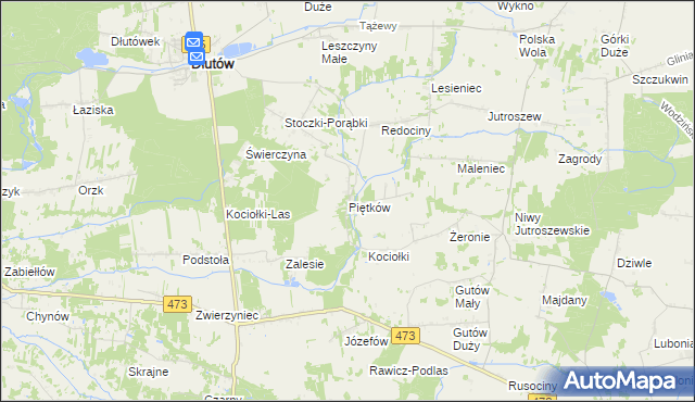 mapa Piętków, Piętków na mapie Targeo