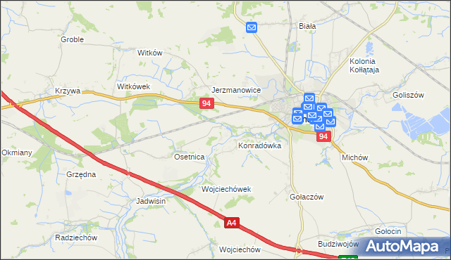 mapa Piotrowice gmina Chojnów, Piotrowice gmina Chojnów na mapie Targeo