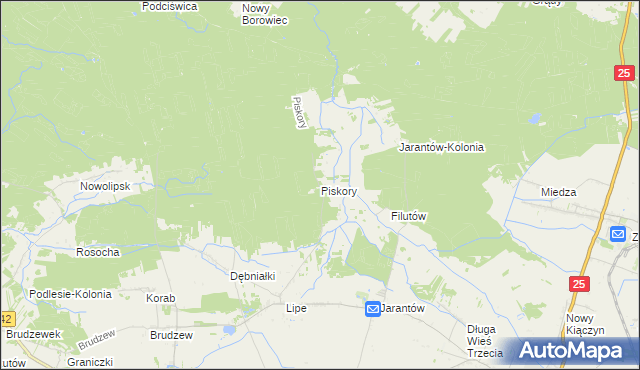 mapa Piskory, Piskory na mapie Targeo