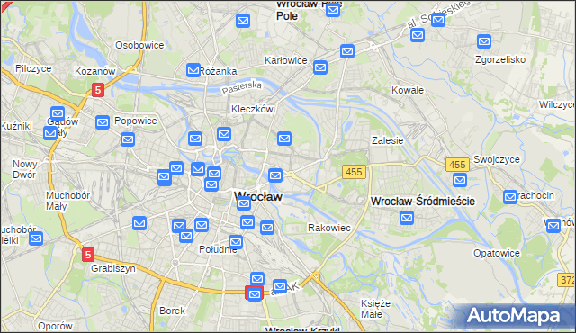 mapa Plac Grunwaldzki, Plac Grunwaldzki na mapie Targeo