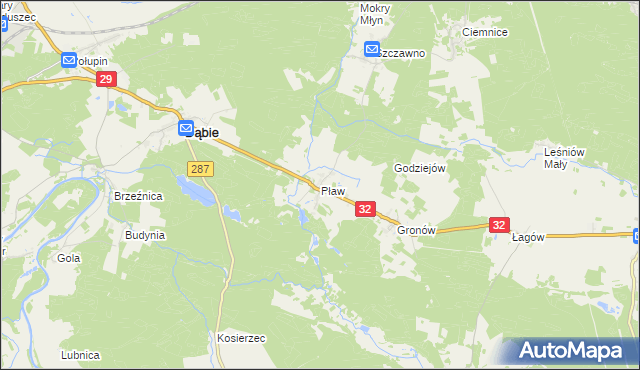 mapa Pław, Pław na mapie Targeo