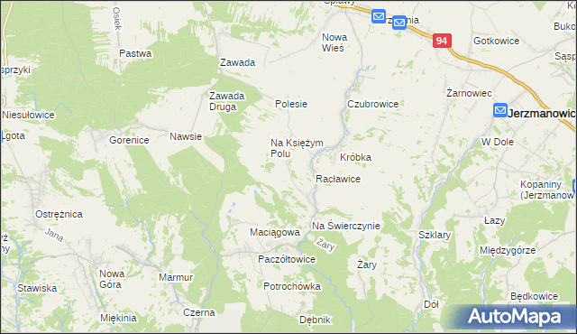 mapa Pod Skałą gmina Jerzmanowice-Przeginia, Pod Skałą gmina Jerzmanowice-Przeginia na mapie Targeo