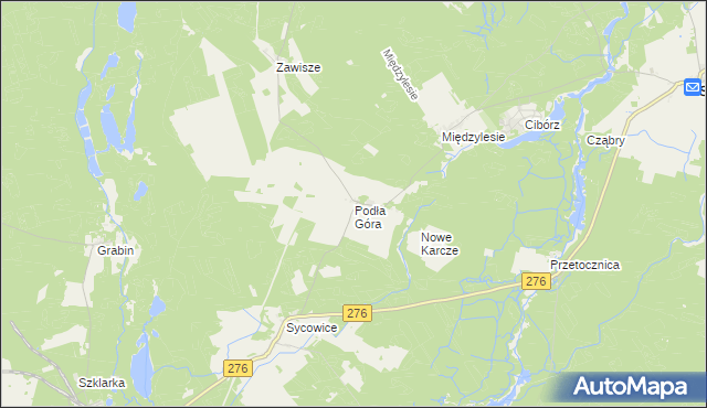 mapa Podła Góra, Podła Góra na mapie Targeo