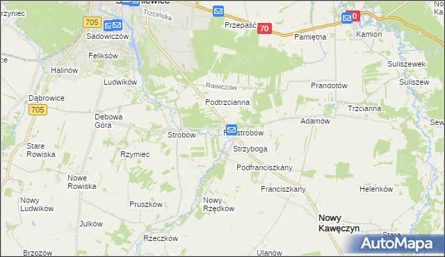 mapa Podstrobów, Podstrobów na mapie Targeo