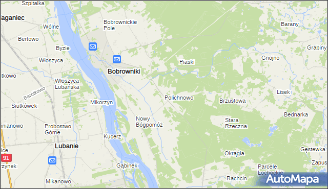 mapa Polichnowo, Polichnowo na mapie Targeo