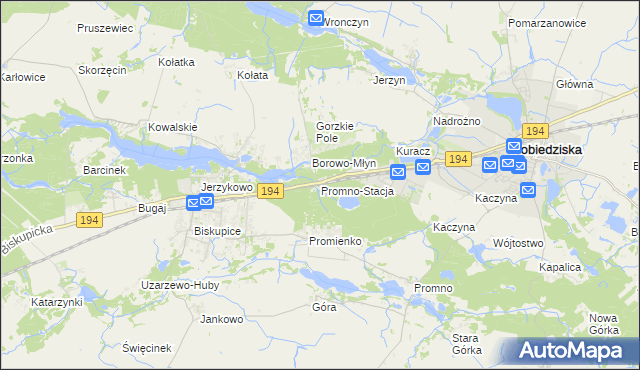 mapa Promno-Stacja, Promno-Stacja na mapie Targeo