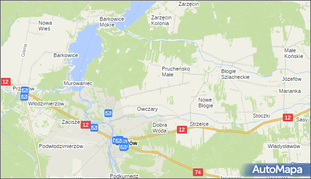 mapa Prucheńsko Duże, Prucheńsko Duże na mapie Targeo