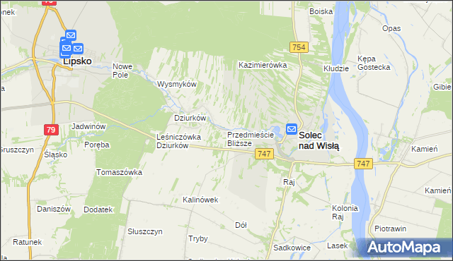 mapa Przedmieście Bliższe, Przedmieście Bliższe na mapie Targeo