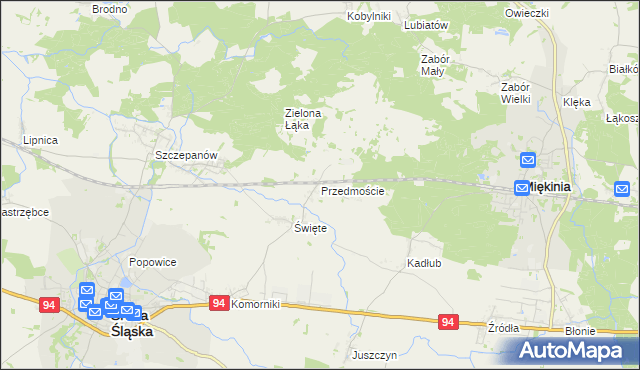 mapa Przedmoście gmina Środa Śląska, Przedmoście gmina Środa Śląska na mapie Targeo