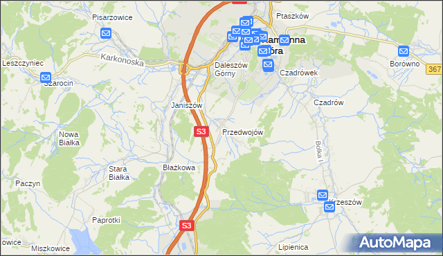 mapa Przedwojów, Przedwojów na mapie Targeo