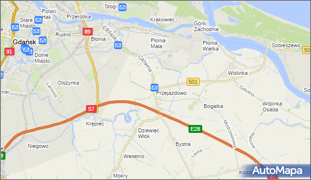 mapa Przejazdowo, Przejazdowo na mapie Targeo