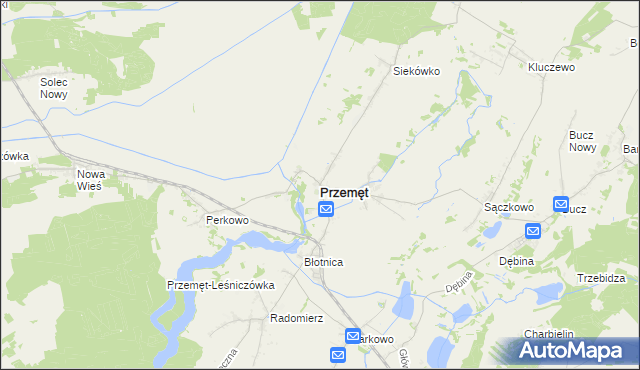mapa Przemęt, Przemęt na mapie Targeo