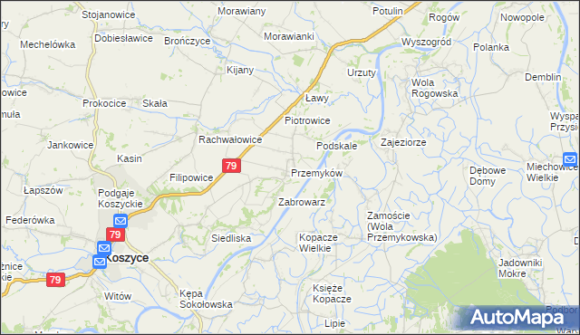 mapa Przemyków, Przemyków na mapie Targeo