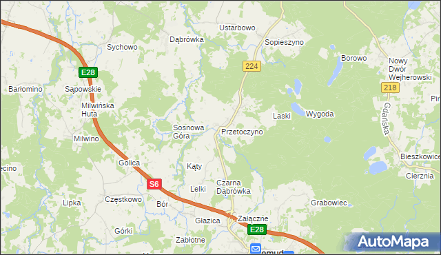 mapa Przetoczyno, Przetoczyno na mapie Targeo