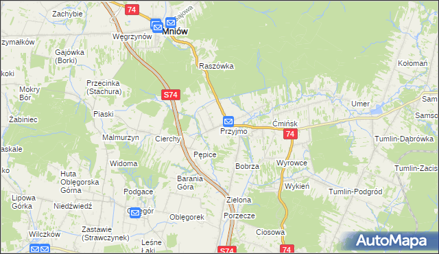 mapa Przyjmo, Przyjmo na mapie Targeo