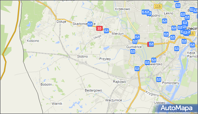 mapa Przylep, Przylep na mapie Targeo