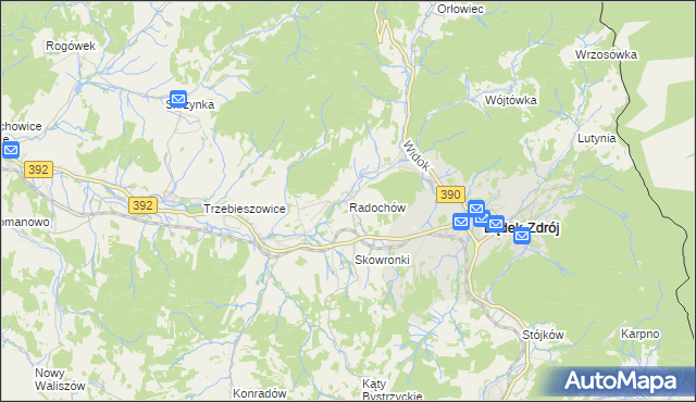mapa Radochów, Radochów na mapie Targeo