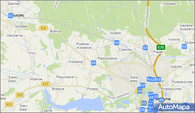 mapa Radostowice, Radostowice na mapie Targeo