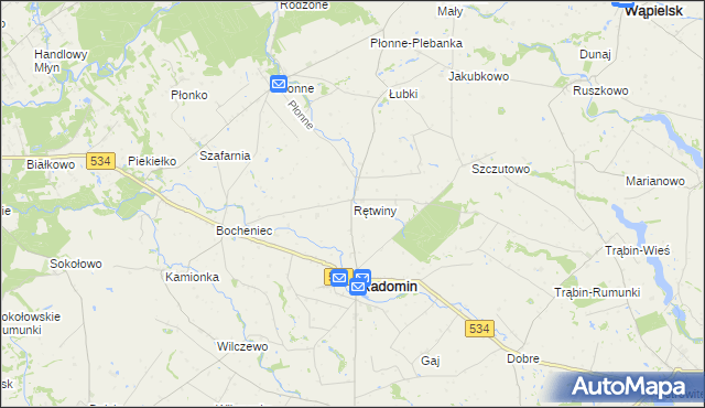 mapa Rętwiny, Rętwiny na mapie Targeo