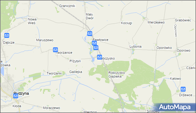 mapa Robczysko, Robczysko na mapie Targeo