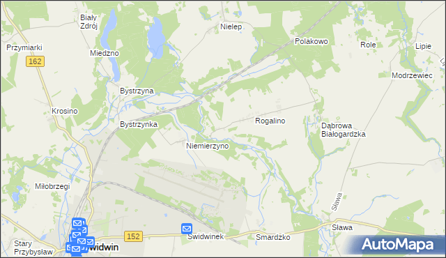 mapa Rogalinko, Rogalinko na mapie Targeo