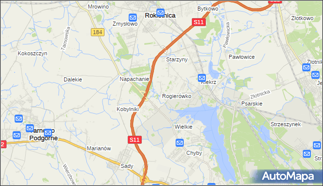 mapa Rogierówko, Rogierówko na mapie Targeo