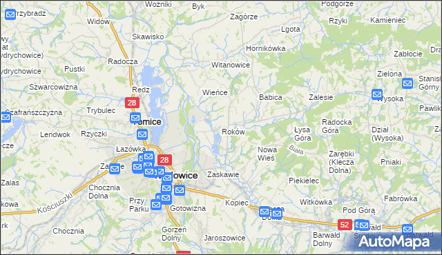 mapa Roków, Roków na mapie Targeo