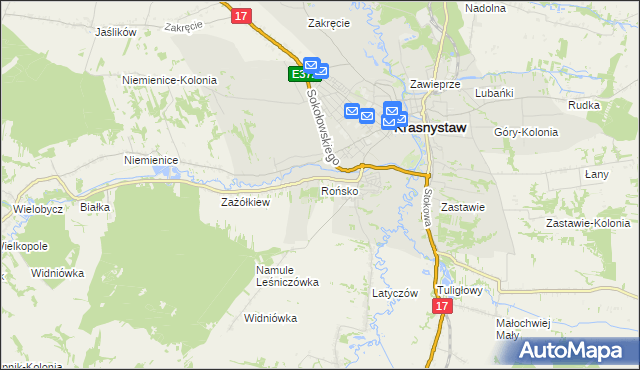 mapa Rońsko, Rońsko na mapie Targeo