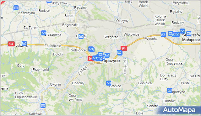 mapa Ropczyce, Ropczyce na mapie Targeo