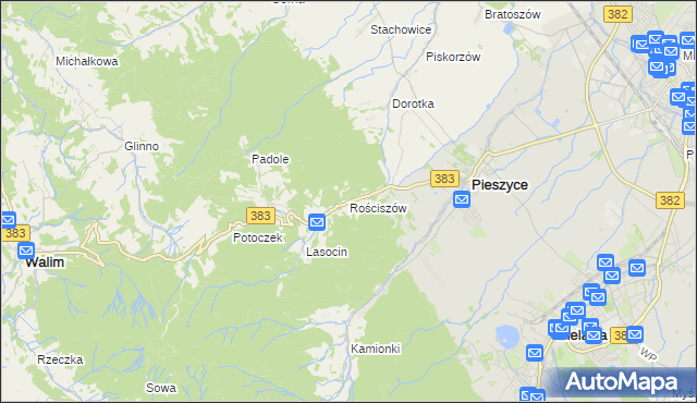 mapa Rościszów, Rościszów na mapie Targeo